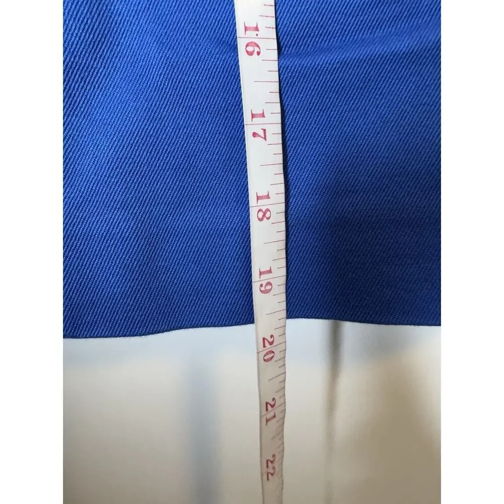 SCYE Midi Skirt 38 Blue Stretch Brown Leather Pencil Lined With Pockets Japan - Picture 8 of 13